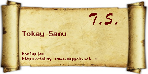 Tokay Samu névjegykártya